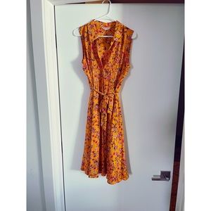 Nannette Lepore yellow floral dress. Lightly worn